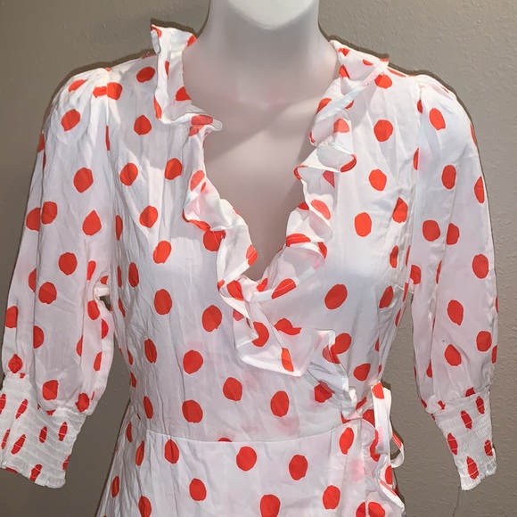 RIXO x Target Women’s RED POLKA DOT WRAP DRESS NWT size XXS - Picture 3 of 5
